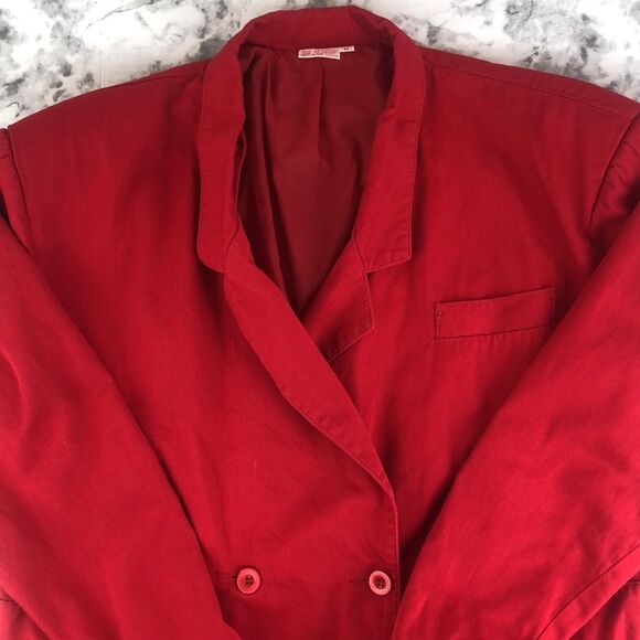 VTG VIntage Red Blazier Lined Sports Coat 4 Button Suit Jacket Pockets - Size M - Picture 3 of 14